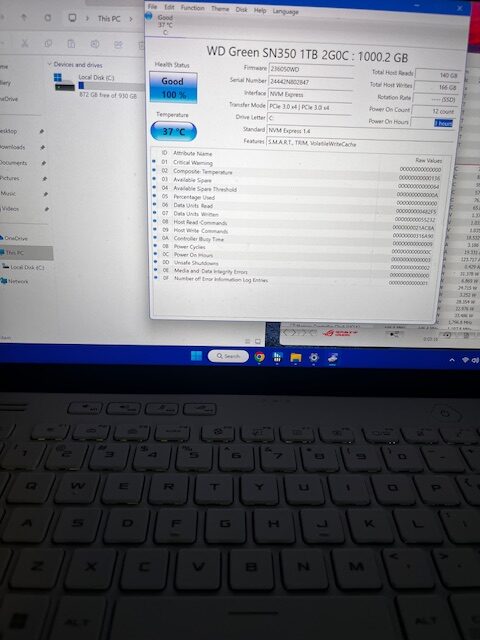 ASUS ROG Zephyrus 14” Gaming Laptop with 1 TB NVME SSD, AMD Ryzen 9 6900HS CPU, 16GB DDR5 RAM, AMD Radeon RX 6700S Graphics, White, Windows 11 PRO and Microsoft Office 2021 Computer Only SN NBNRKD005677458 REFURBISHED - Image 13