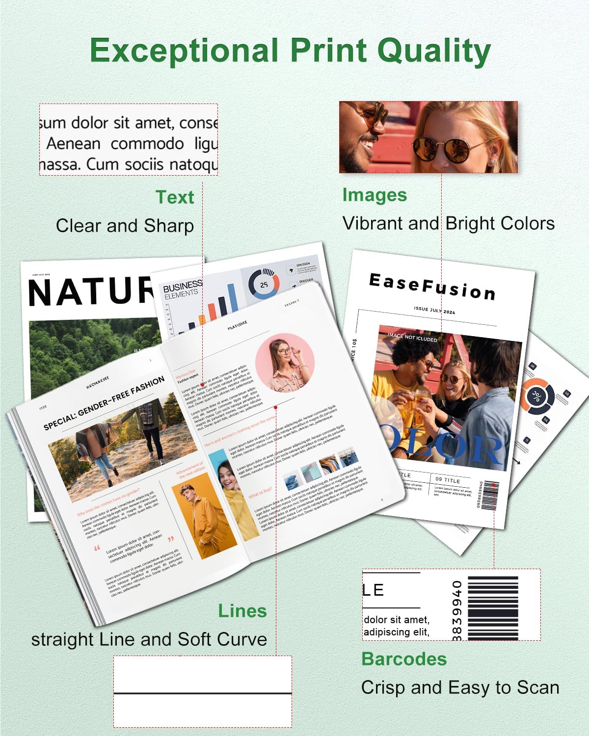 62XL Ink Cartridges Black and Color Remanufactured Replacement for HP Ink 62 HP62XL Combo Pack Compatible with Envy 7640 5660 5540 7645 5740 5746 OfficeJet 250 200 Mobile Printer, 2-Pack - Image 2