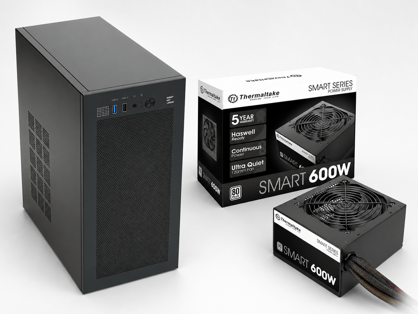 Parts Bundle Zalman CUBIX Case and Thermaltake SMART 600W PSU BRAND NEW SOLD AS REFURBISHED